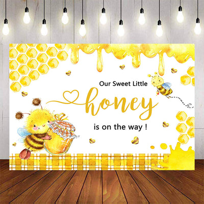 Mocsicka Sweet Little Honey Bee Baby Shower Background-Mocsicka Party