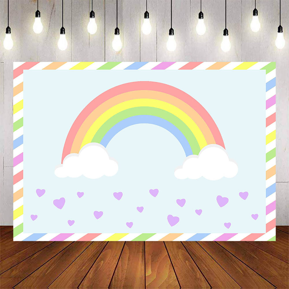 Mocsicka Rainbow Stripes and Purple Love Birthday Background – Mocsicka ...