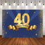 Mocsicka Golden Dots Forty Happy Birthday Party Background-Mocsicka Party