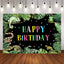 Mocsicka Tropical Jungle Theme Happy Birthday Backdrop-Mocsicka Party