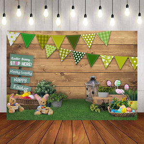 Mocsicka Easter Theme Rabbits and Eggs Backdrop-Mocsicka Party