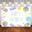 Mocsicka Lollipop and Candy Happy Birthday Backdrop-Mocsicka Party