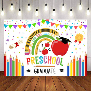 Mocsicka Colored Pencils Preschool Graduation Background-Mocsicka Party