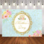 Mocsicka Pink Flowers and Blue Diamond Grid Happy Mother's Day Backdrop-Mocsicka Party