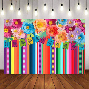 Mocsicka Colorful flower Wall Background-Mocsicka Party