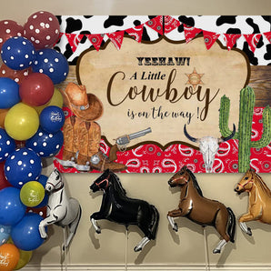 Mocsicka a Little Cowboy is on the Way Baby Shower Backdrop-Mocsicka Party