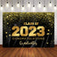 Mocsicka Black and Gold Congratulations Graduates Class of 2023 Backdrops-Mocsicka Party