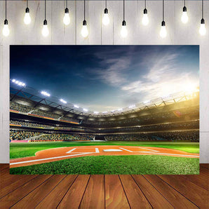 Mocsicka Sports Theme Backdrop Football Field Birthday Baby Shower Backdrops