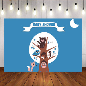 Mocsicka Woodland Little Animals Baby Shower Photo Background-Mocsicka Party