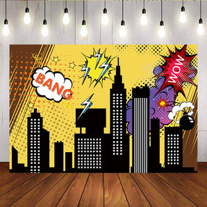 Mocsicka Building Boom Cityscape Birthday Party Decoration Prop-Mocsicka Party