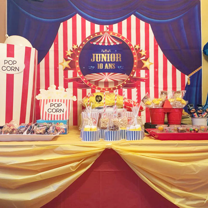Mocsicka Circus Fun Fair Theme Back Drop Birthday Baby Shower Backdrops-Mocsicka Party