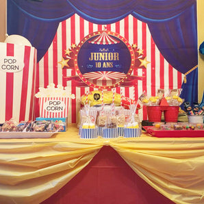 Mocsicka Circus Fun Fair Theme Back Drop Birthday Baby Shower Backdrops-Mocsicka Party