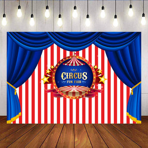 Mocsicka Circus Fun Fair Theme Back Drop Birthday Baby Shower Backdrops