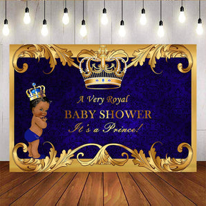 Mocsicka Purple Royal Prince Baby Shower Backdrop Custom Newborn Background