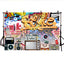 Mocsicka 80s and 90s Theme Party Backdrops Retro Radio and TV Photo Background