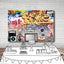 Mocsicka 80s and 90s Theme Party Backdrops Retro Radio and TV Photo Background