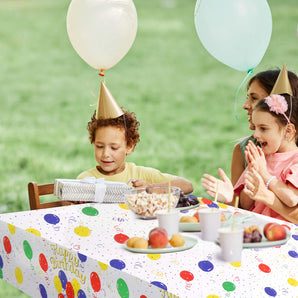 Mocsicka Party Colorful Balloons Print Tablecloths 137x274cm