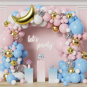 Mocsicka Balloon Arch Gender Reveal Boy or Girl Blue Pink Balloons Set Party Decoration-Mocsicka Party