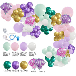 Mocsicka Balloon Arch Macaron Mermaid Mouse Balloon Set Party Decoration