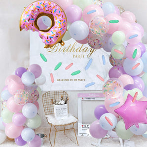 Mocsicka Balloon Arch Donut Macarons Balloons Set Party Decoration-Mocsicka Party