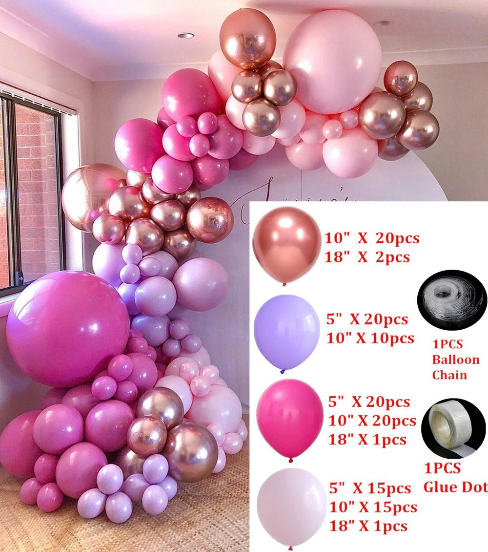 $9.9 Sale Mocsicka Balloon Arch Pink Party Decoration Balloon Set
