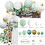 $9.9 Sale Mocsicka Balloon Arch 107Pcs Mint Green Maca Green Balloon Set