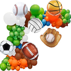 Mocsicka Balloon Arch Sports Theme Football Volleyball Basketball Balloons Set Party Decoration-Mocsicka Party