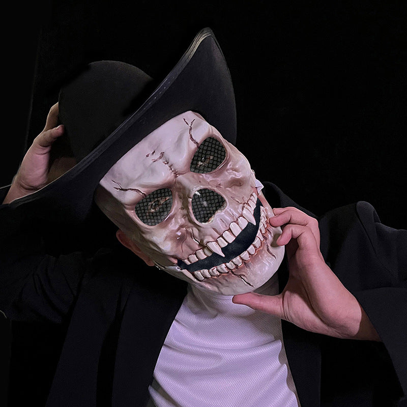 Mocsicka Vampire Skull Head Halloween Mask with Moving Jaw-Mocsicka Party