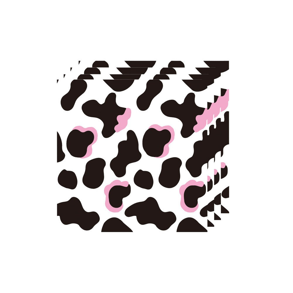 Mocsicka Party Black Pink Cow Farm Theme Tableware