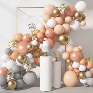 Mocsicka Balloon Arch 129Pcs Rose Gold and Gray Balloons Set Party Decoration-Mocsicka Party