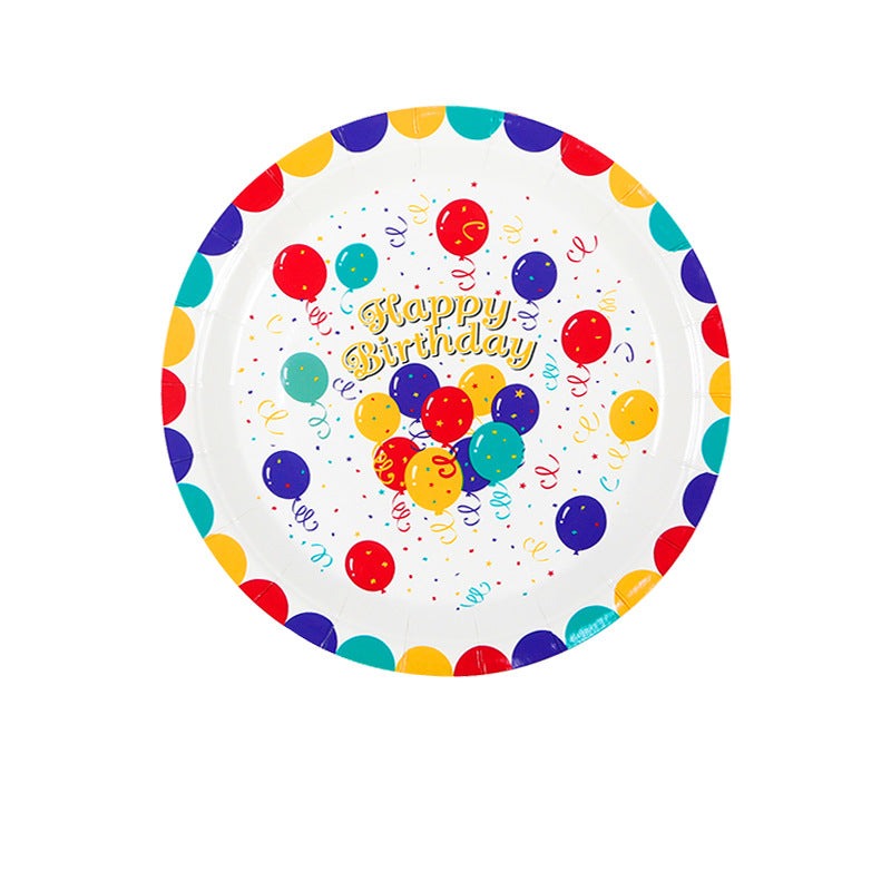 Mocsicka Happy Birthday Party 20pcs Colorful Plate 7 Inch 9 Inch Tableware-Mocsicka Party