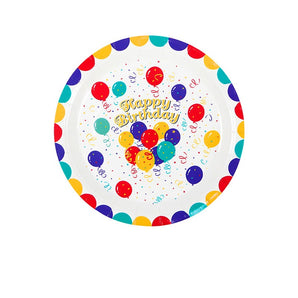 Mocsicka Happy Birthday Party 20pcs Colorful Plate 7 Inch 9 Inch Tableware-Mocsicka Party