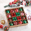 Mocsicka Party Christmas Colorful ball painting 44 pcs decorations Christmas Decor pendant hanging ball gift box