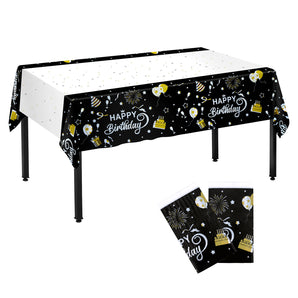 Mocsicka Party Happy Birthday Print Tablecloths 137x274cm