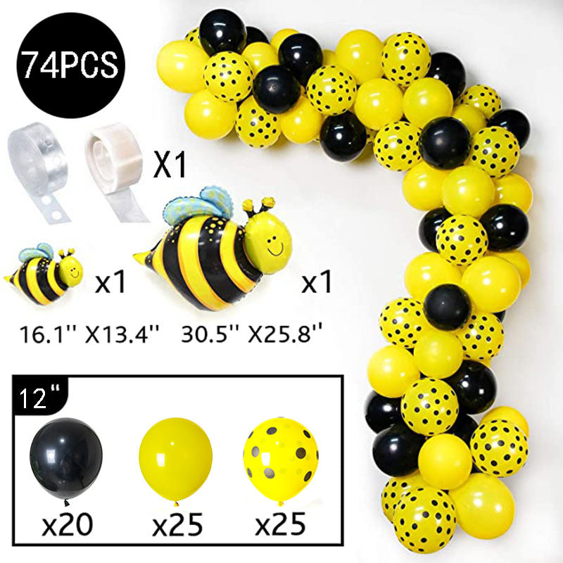 $19.9 Sale Mocsicka Balloon Arch 74Pcs Little Bee Theme Balloons Set Party Decoration