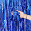 Mocsicka 2 Pieces Foil Solid Color Curtains Party Decorations Metallic Tinsel Curtain