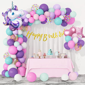 Mocsicka Balloon Arch Macaron Unicorn Balloon Set Party Decoration-Mocsicka Party