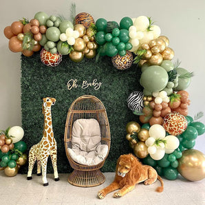 Mocsicka Balloon Arch jungle tiger green Set Party Decoration