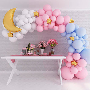 Mocsicka Balloon Arch 117Pcs Maca Pink Blue Balloon Set Party Decoration-Mocsicka Party