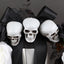 Mocsicka Halloween Home Ghost Door Hanging Skull Rose Rattan Wreath Wreath