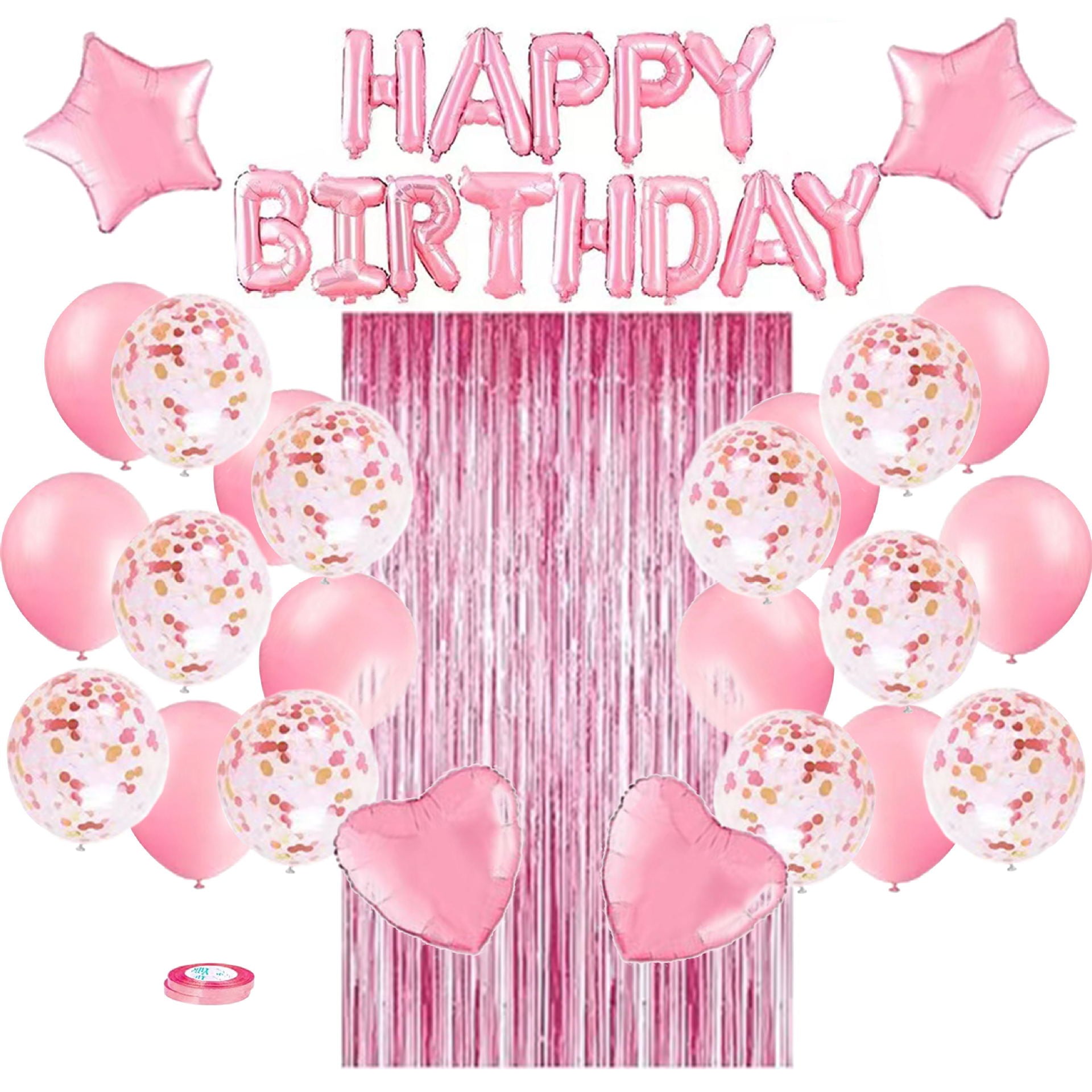 Mocsicka Balloon Arch Pink Balloon Set 2 Meters Rain Curtain Party Decoration-Mocsicka Party