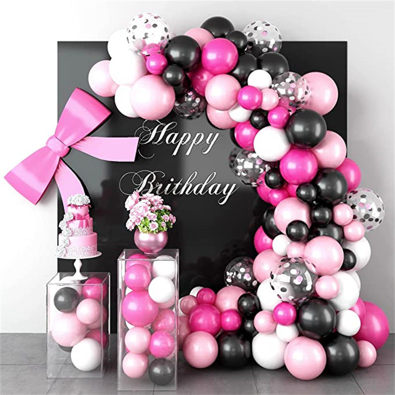 Mocsicka Balloon Arch Black Rose Red Balloon Set Party Decoration-Mocsicka Party