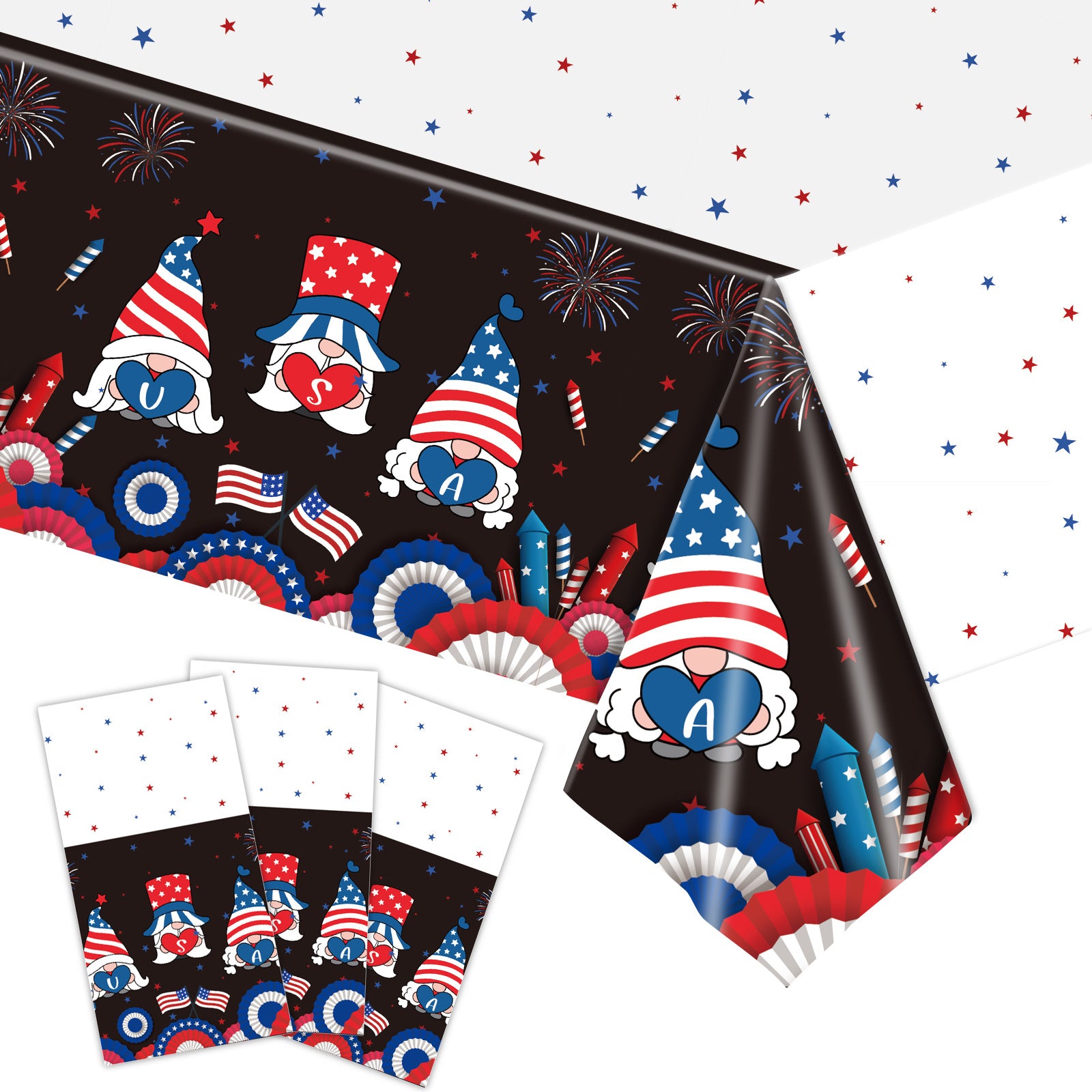 Mocsicka Independence Day Print Tablecloths 137×274cm-Mocsicka Party