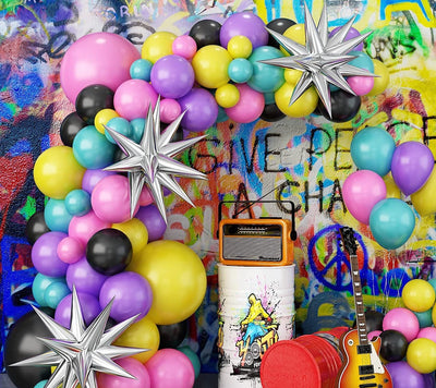 Mocsicka 90S 80S Theme Party Balloon Party Decoration-Mocsicka Party