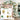Mocsicka Balloon Arch 119Pcs Retro Bean Green White Gold Confetti and Metal Latex Balloons
