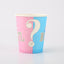 Mocsicka 16 pcs Kids Boys Girls Gender Reveal Birthday Party Paper Cup Tableware Set