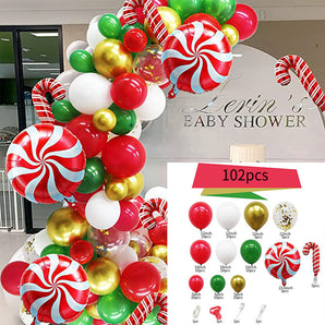 Mocsicka Balloon Arch christmas2 Balloons Set Party Decoration