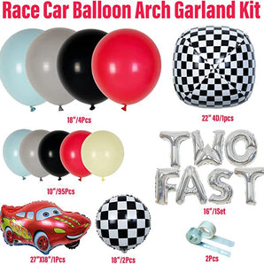 Mocsicka Balloon Arch Automobile Race Balloons Set Party Decoration