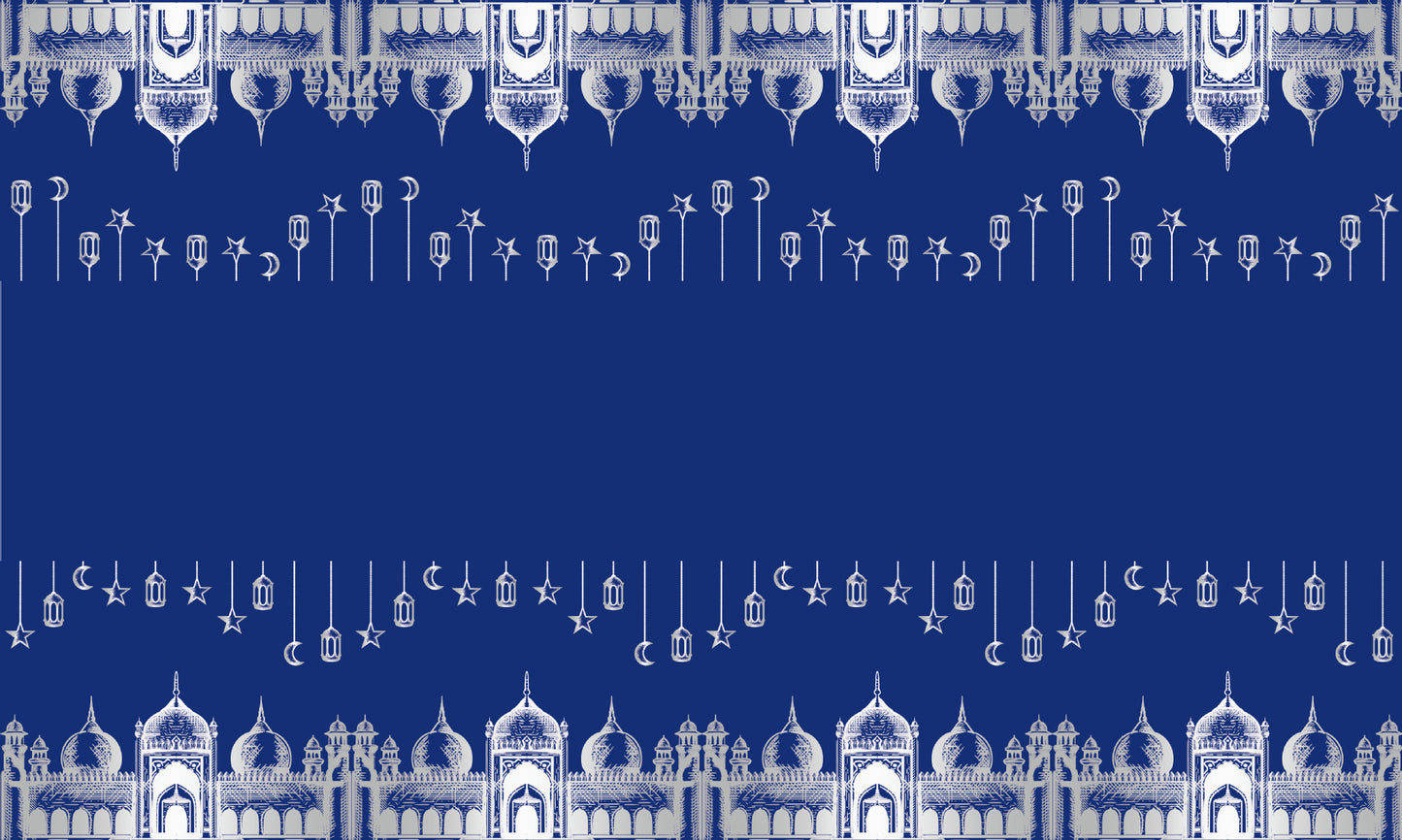 Mocsicka Party Blue Silver Moon Theme Tableware