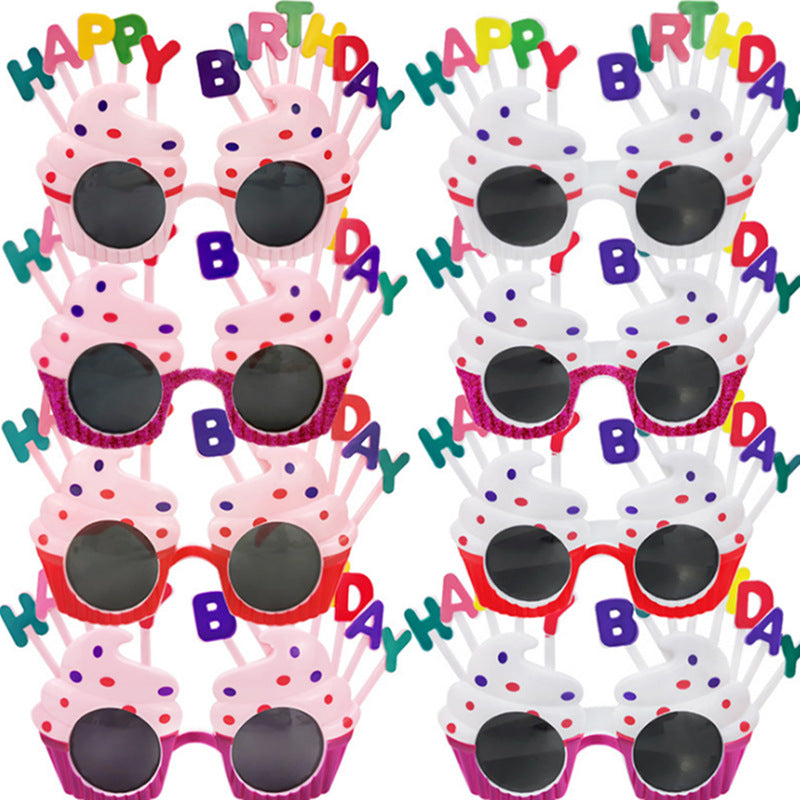 Mocsicka Birthday Cake Theme 5 pcs glasses children photo props decoration-Mocsicka Party